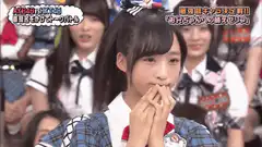 AKB48 member biting nails nervously