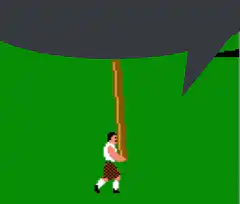 pixel man pole falls