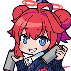 chibi girl with halo holding books