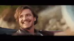 Peter Dinklage laughing in a car