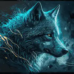Blue Wolf Portrait Animation