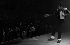 Michael Jackson performing on stage