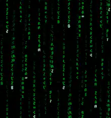 Matrix digital rain