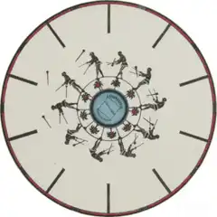 Phenakistoscope with skiers