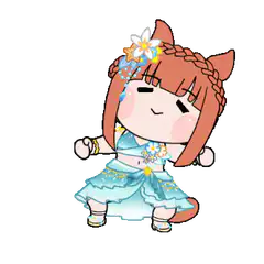 Chibi horse girl dancing