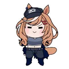 Chibi anime girl with horse ears