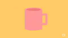 Pink mug filling with coffee
