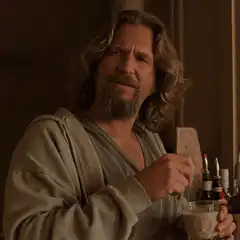 The Dude stirring a drink