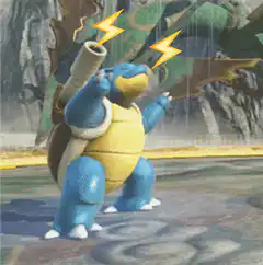Blastoise getting shocked