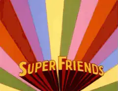 Super Friends title card animation