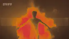 Man engulfed in flames