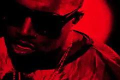 Man in sunglasses head bobbing with color filters