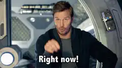 Chris Pratt pointing Right now