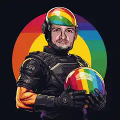 Rainbow Soldier Laser Eyes