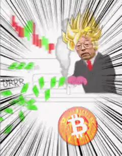 Donald Trump Super Saiyan Bitcoin