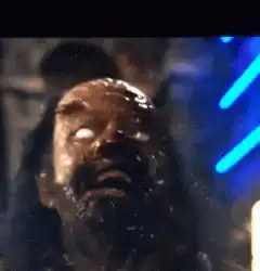 Eleven blasts the Demogorgon