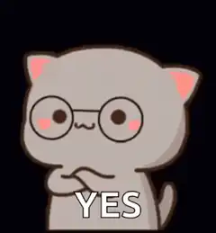 Thinking cat says yes