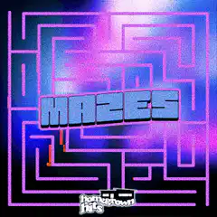 Mazes album cover with glitch effect