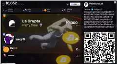 La Crypta Party time with Bitcoin coins