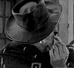 Clint Eastwood smoking cigarette