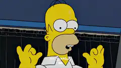 Homer Simpson sweating and talking