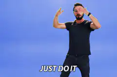 Man dancing with glowing hands