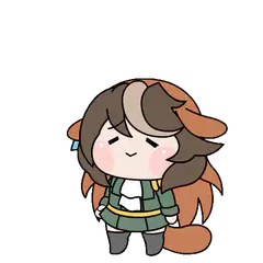 Chibi character with brown hair and green outfit
