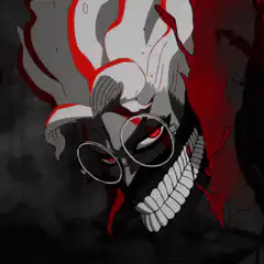 Whitebeard with red flames