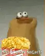 Cookie Monster with Popcorn