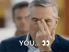 Robert De Niro pointing at you