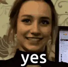 Yes girl smiling