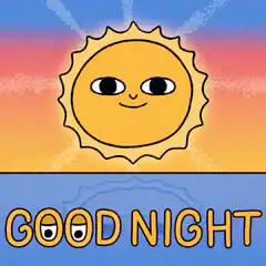 Sun and stars say good night