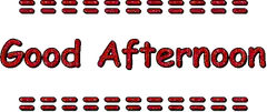 Good Afternoon glitter text