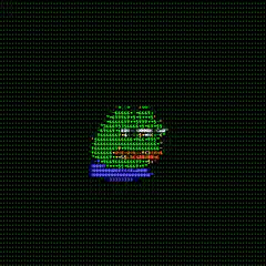 Pepe the Frog ASCII art zoom