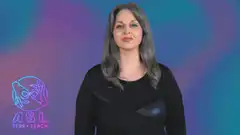 Woman teaching ASL signs