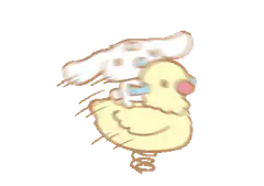 Cinnamoroll on a spring duck