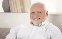 Old man zooming into his face