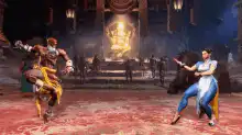Rashid and Chun-Li fighting stance