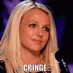 Britney Spears cringe face