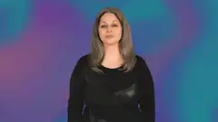 Woman signing 'together' in ASL
