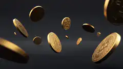 falling bitcoin coins