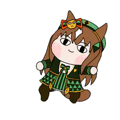 Chibi horse girl dancing
