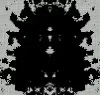 pixel art symmetrical pattern morphing