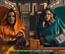 Mantis and Gamora discuss helping Rocket
