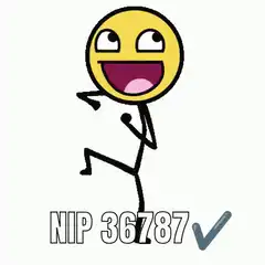 Happy stick figure dancing
