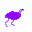 purple pixelated bird