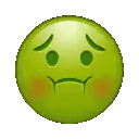 Green sick emoji