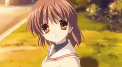 anime girl smiling and blushing