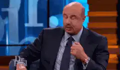 Dr. Phil talking and gesturing