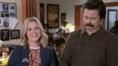 Ron and April high five